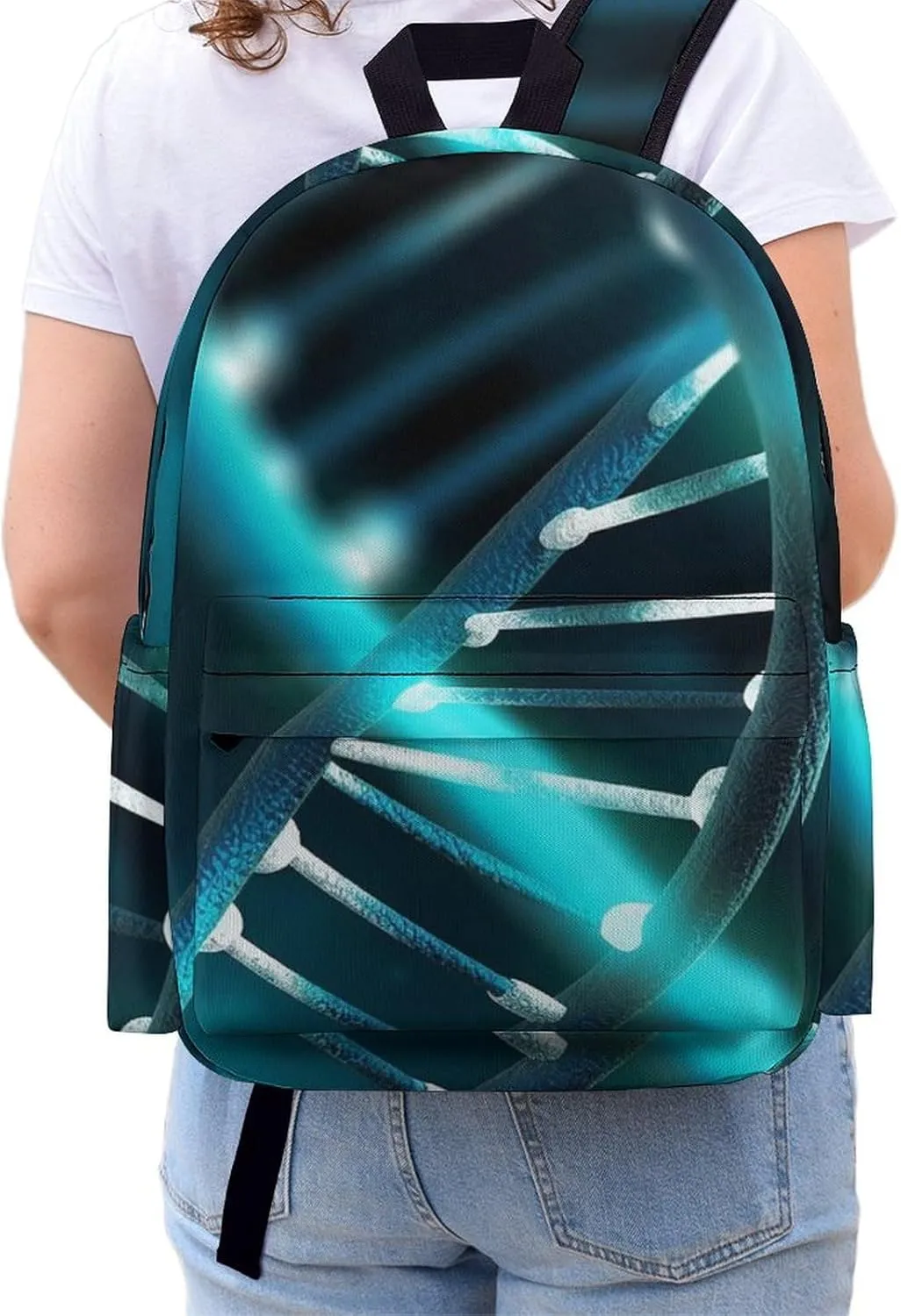 Laptop Backpack for Women Men Daypack Waterproof Science Gene Strand Computer Bag Business Work Bag for Travel