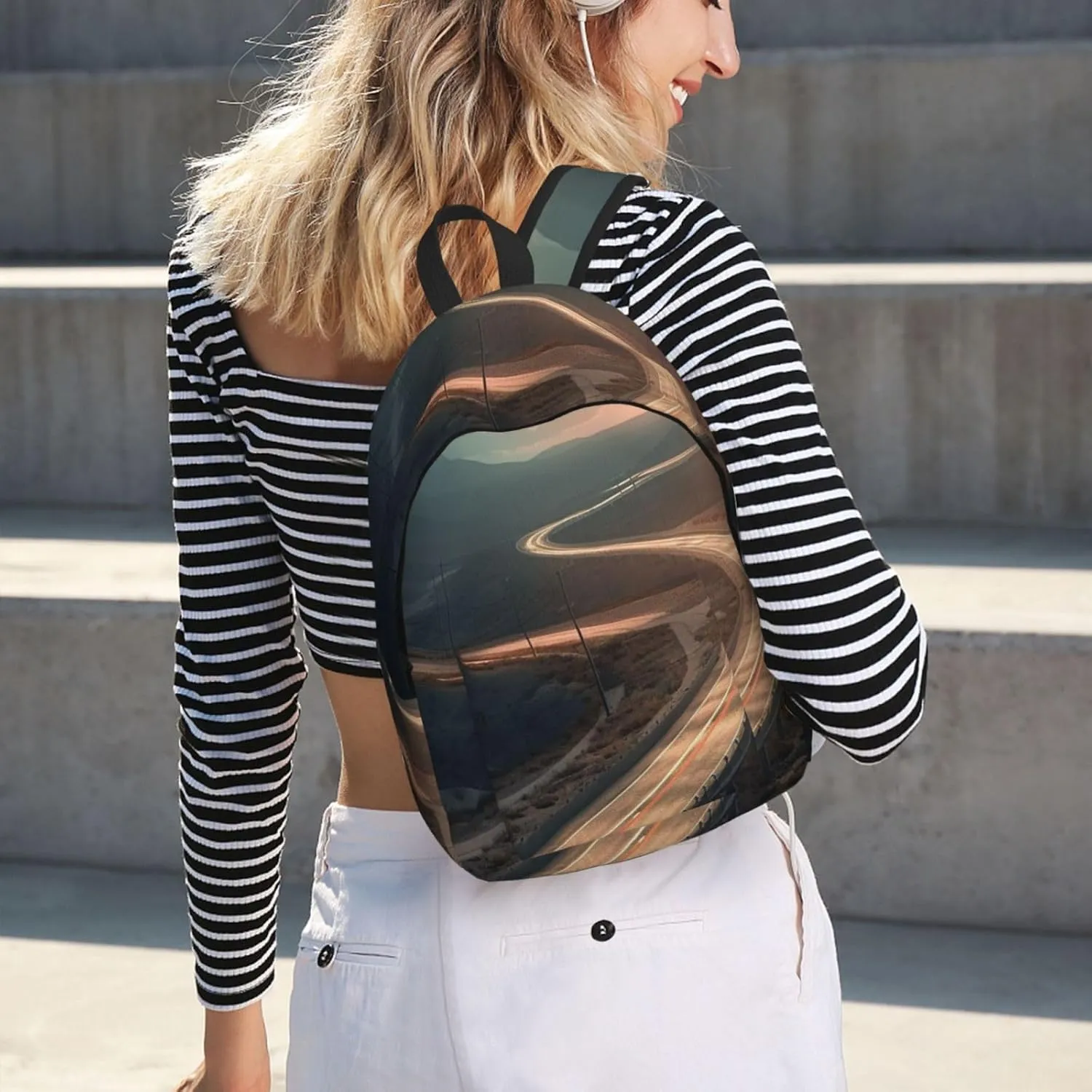 Laptop Backpack Travel Casual Daypack with Compartment Highway Laptop Bag Lightweight Shoulder Bag for Hiking