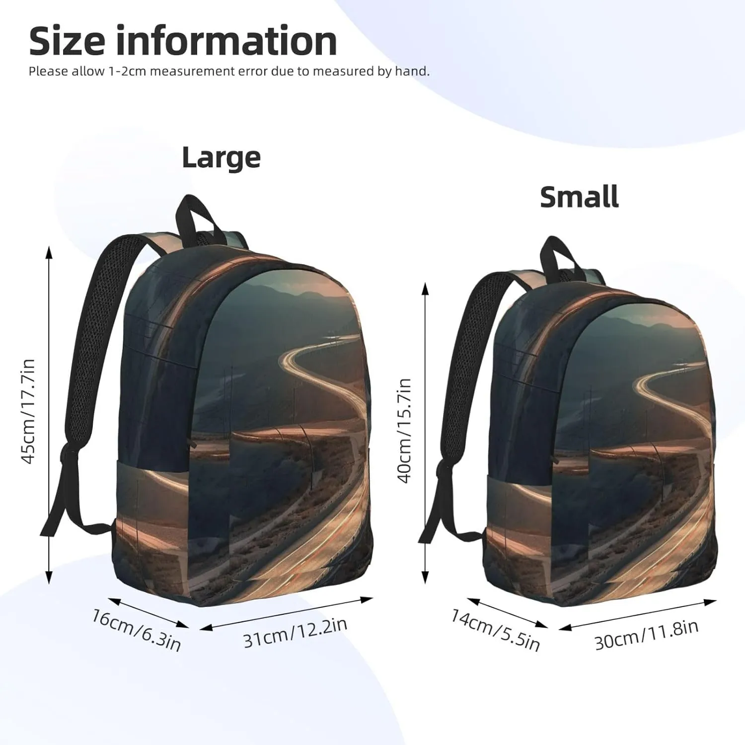 Laptop Backpack Travel Casual Daypack with Compartment Highway Laptop Bag Lightweight Shoulder Bag for Hiking