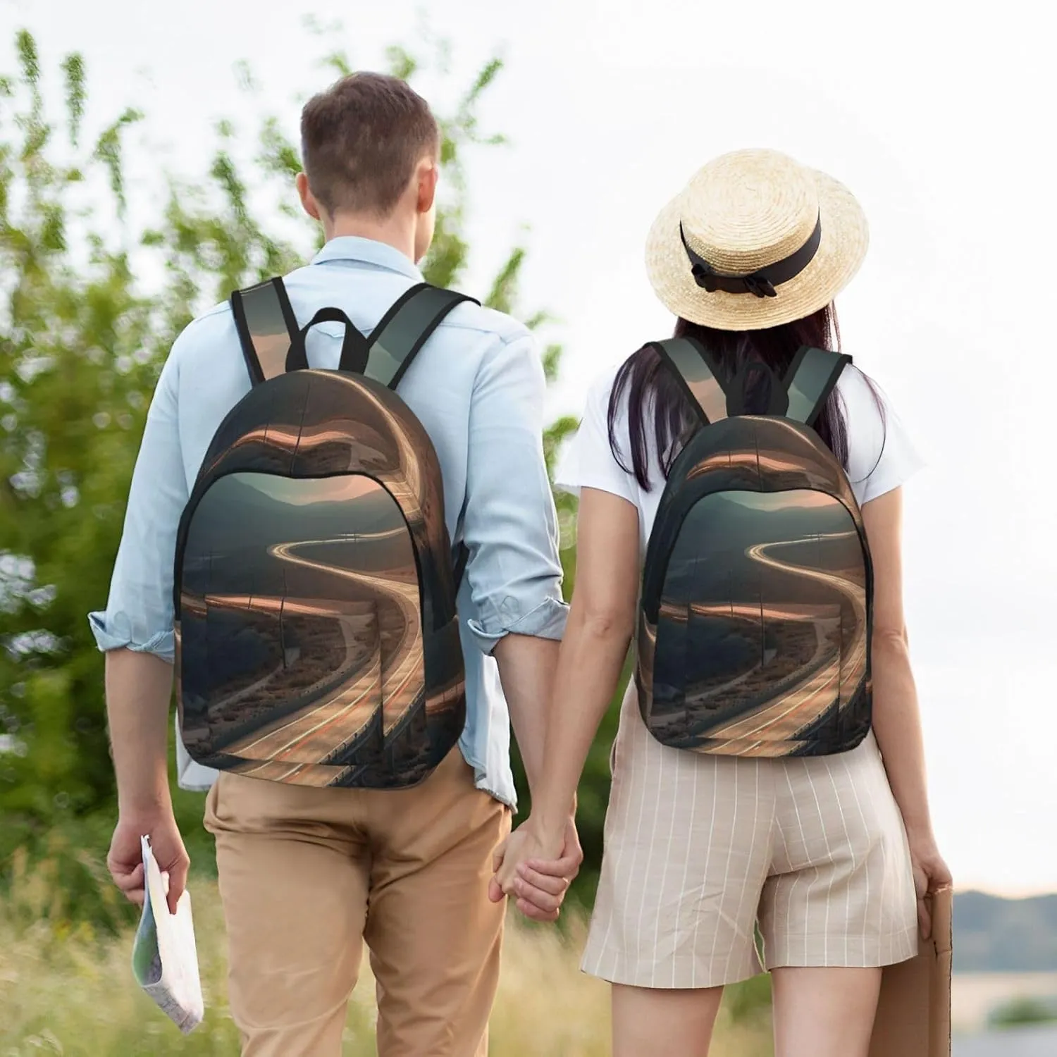 Laptop Backpack Travel Casual Daypack with Compartment Highway Laptop Bag Lightweight Shoulder Bag for Hiking