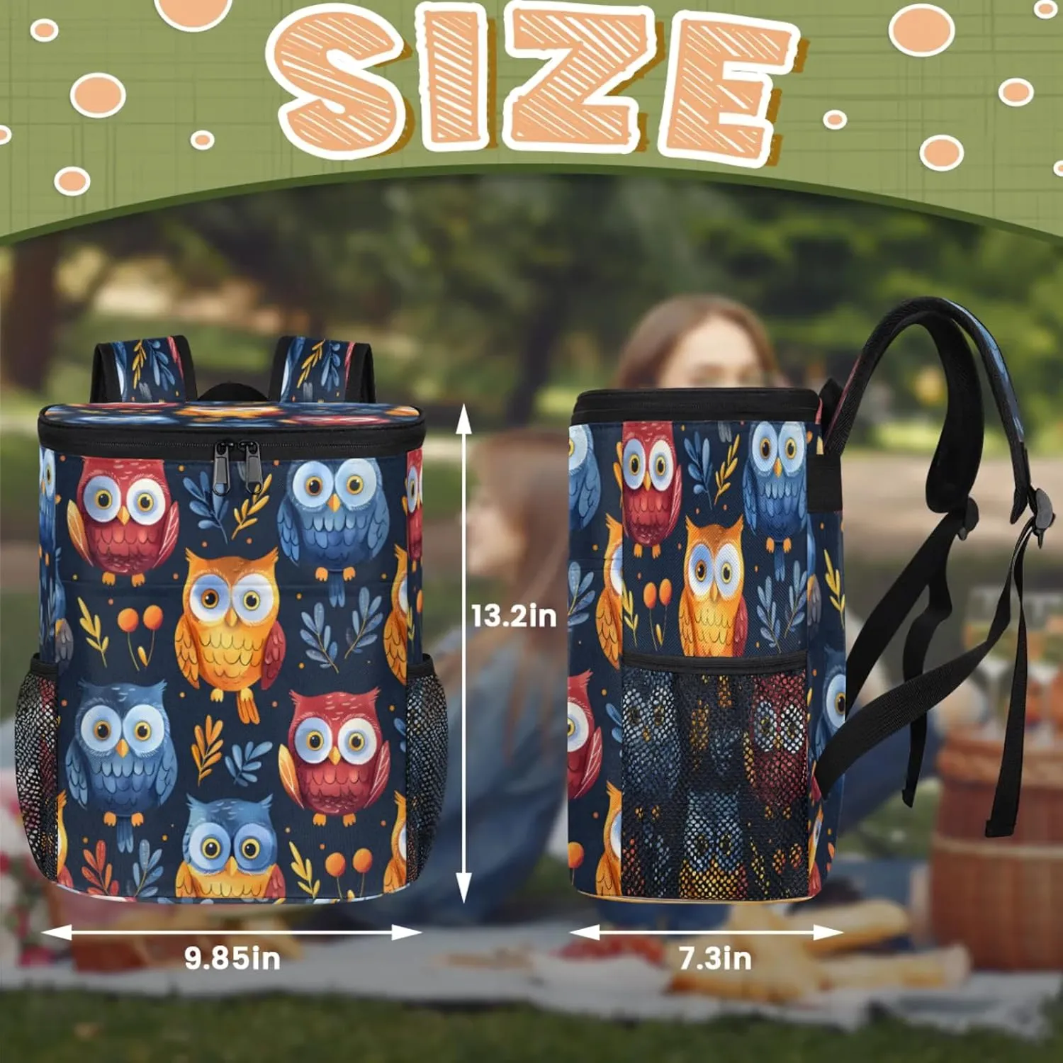 Large Insulated Cooler Backpack, Leak Proof Backpack 30 Cans, Cooler Bag for 12h Hot/Cold Retention