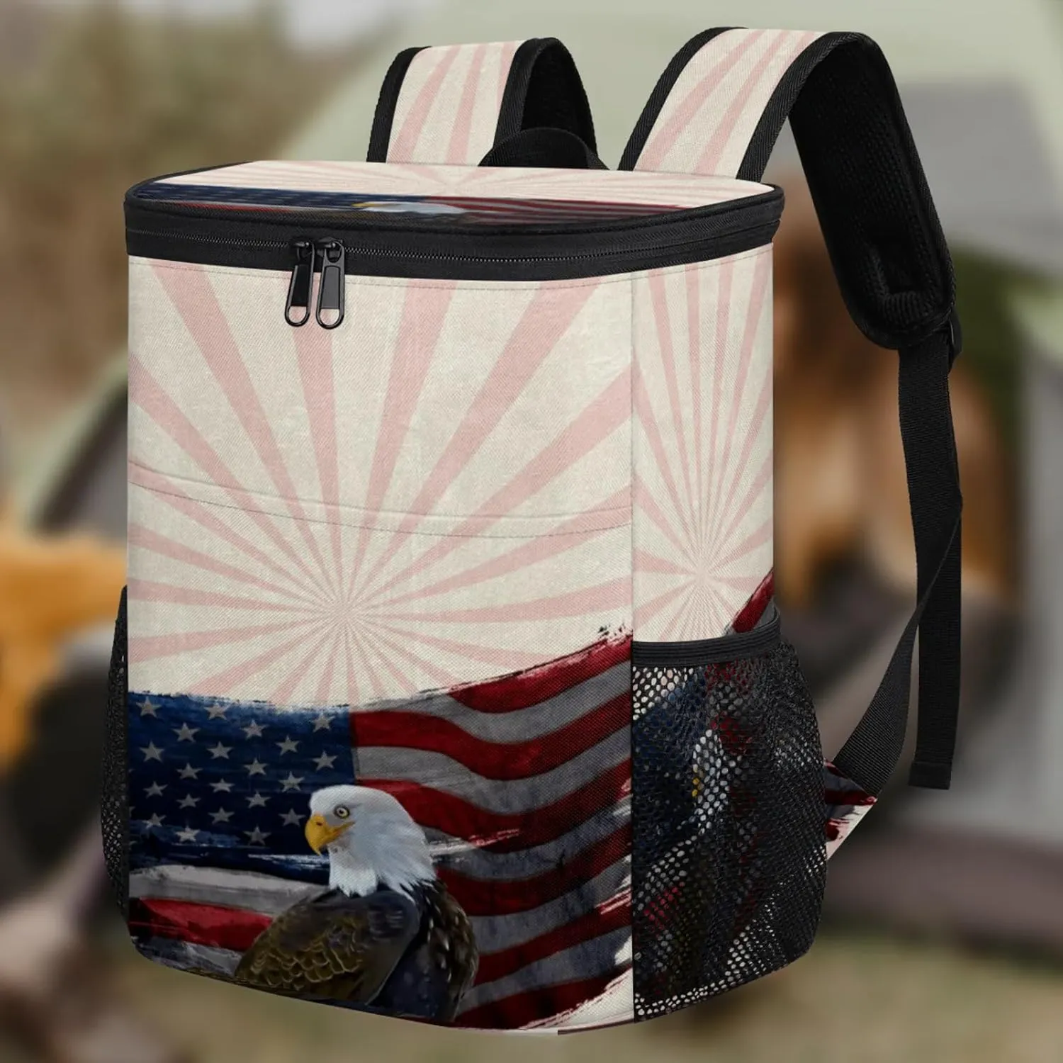 Large Insulated Cooler Backpack, Leak Proof Backpack 30 Cans, Cooler Bag for 12h Hot/Cold Retention