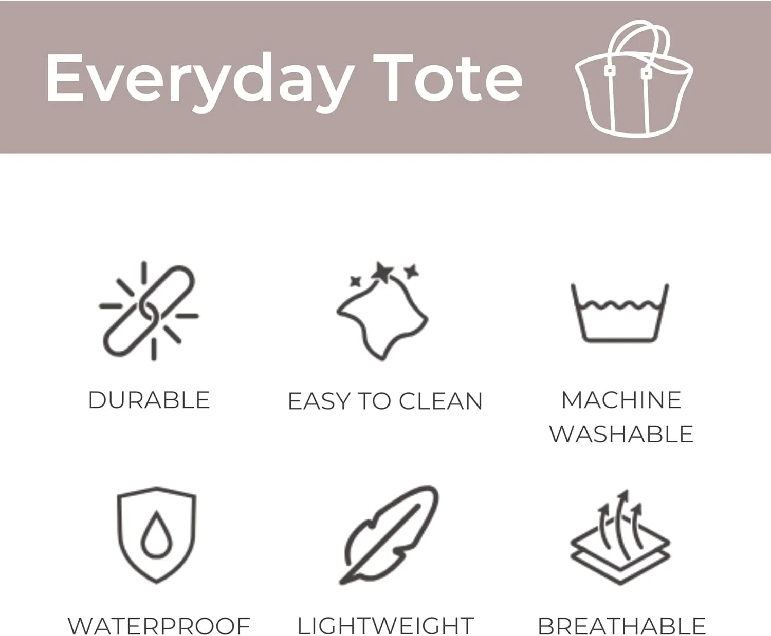 Large Neoprene Tote Bag for Women - Everyday Designer Handbag for Travel Work and Beach with Pockets and Zipper Pouch