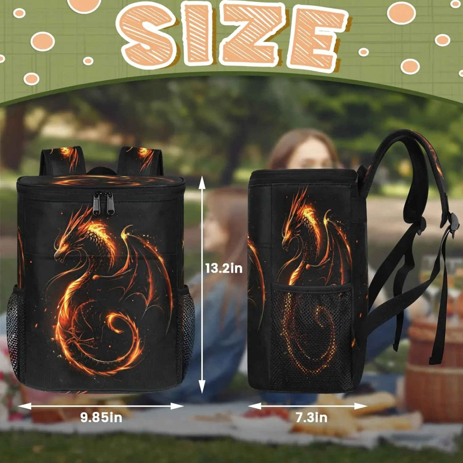 Large Waterproof Insulated Cooler Backpack, Leak Proof Backpack 30 Cans, Lightweight Cooler Bag for Camping