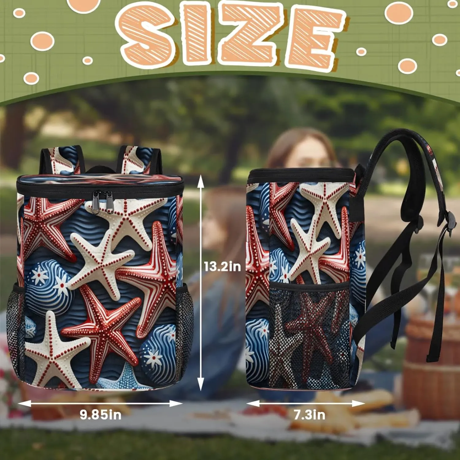 Large Waterproof Insulated Cooler Backpack, Leak Proof Cooler Backpack for Camping, Picnic Travel Outdoor