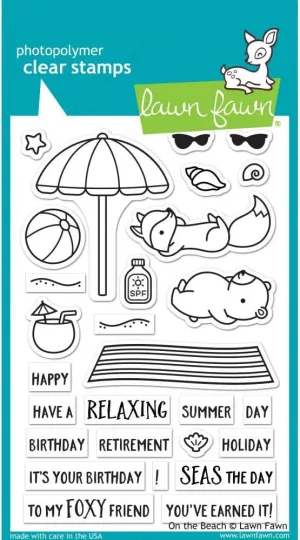 Lawn Fawn Clear Stamps 4"X6"-On The Beach