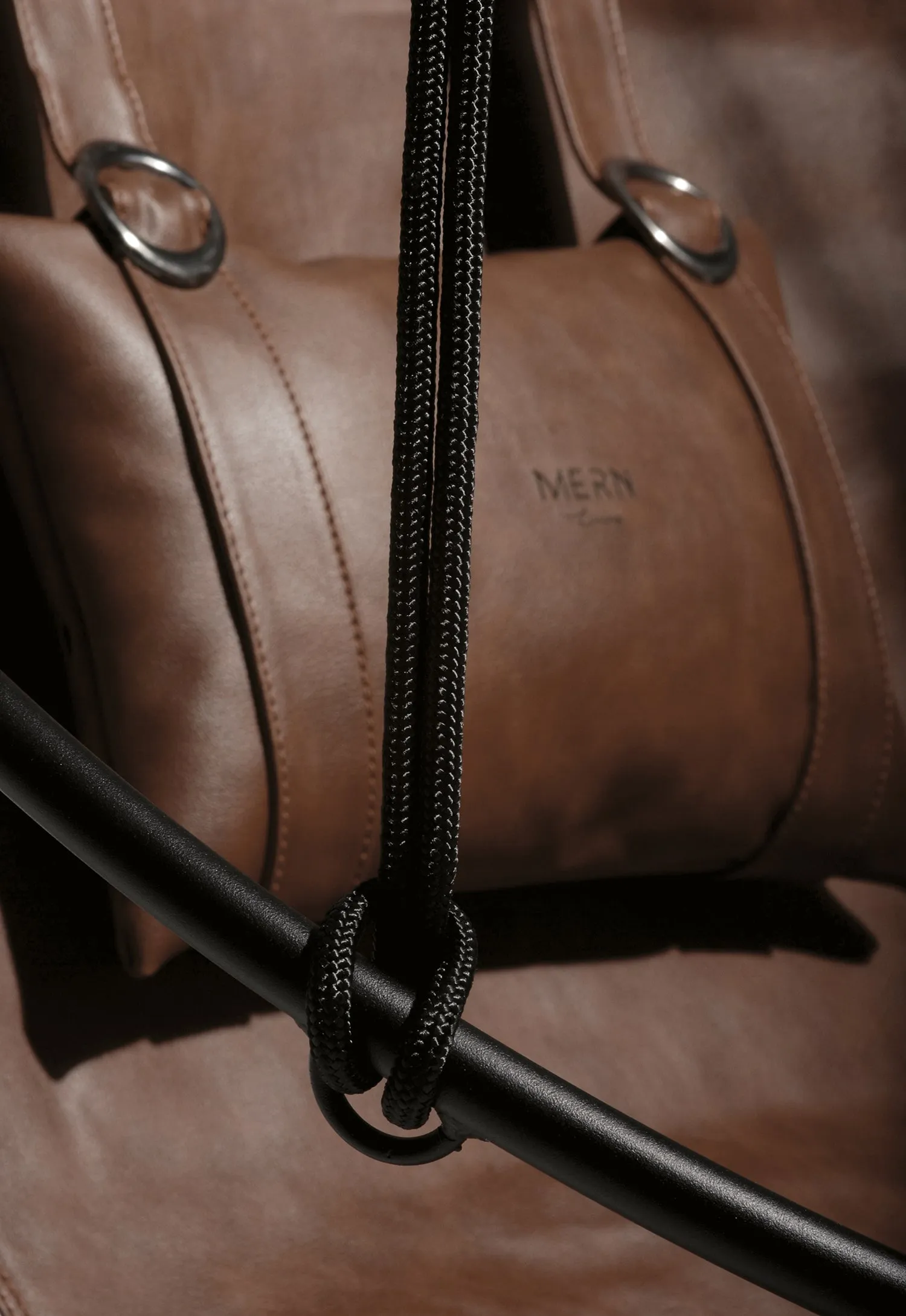 Leather Hanging Chair - Brown