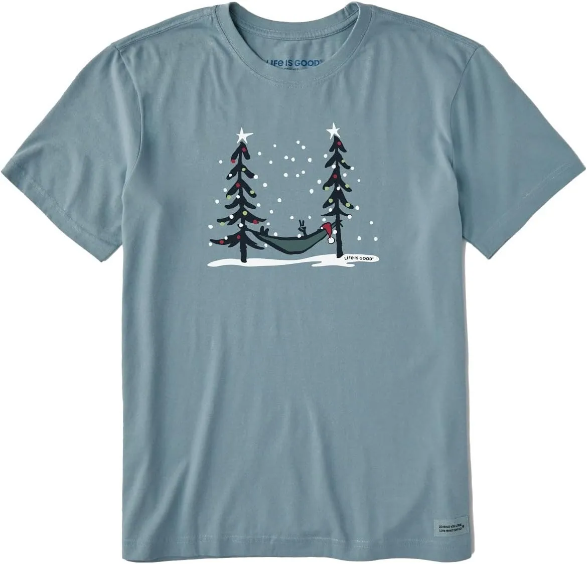 Life is Good Peace Out Snow Hammock Short Sleeve Crusher™ Tee