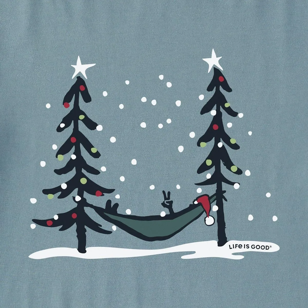 Life is Good Peace Out Snow Hammock Short Sleeve Crusher™ Tee