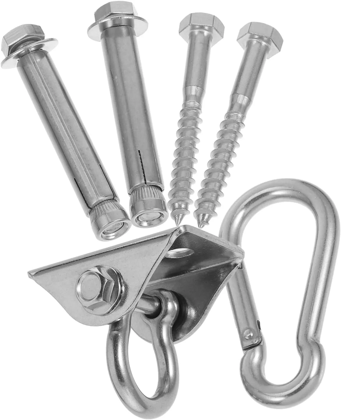 LIFKOME Hammock Hanging Kit Swing Mounting Hardware Stainless Steel Pad Eye Plate