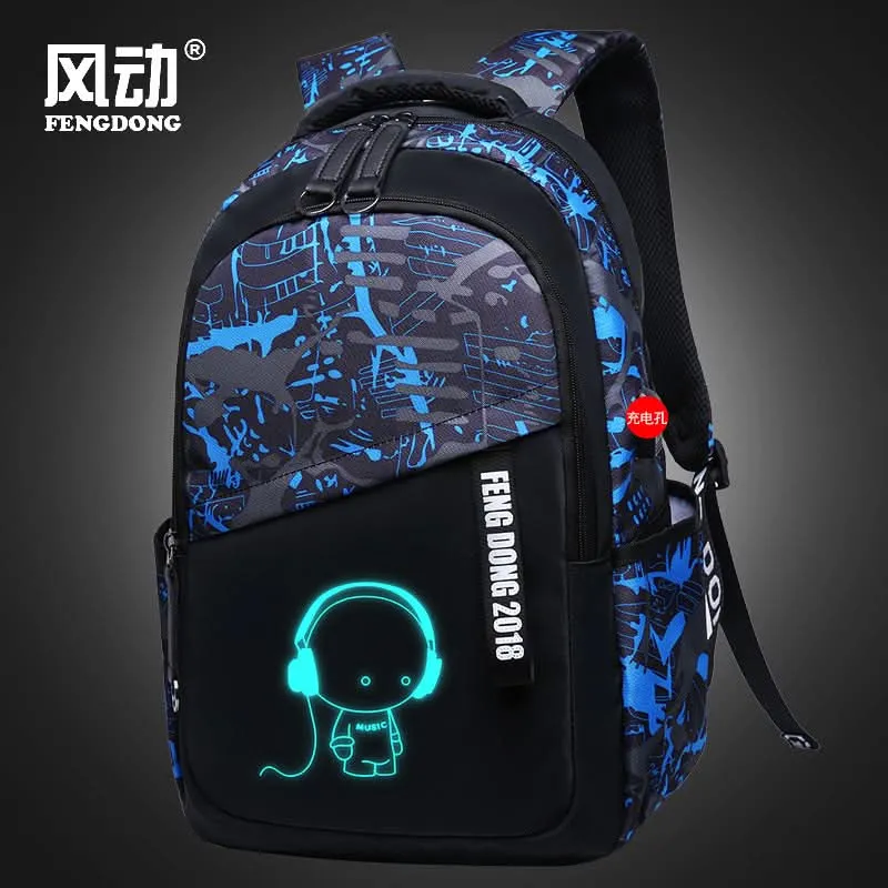 Lightweight Graffiti Musician School Backpack – 16" Laptop Bag