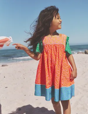 Lightweight Holiday Dress-Multi Leopard Print
