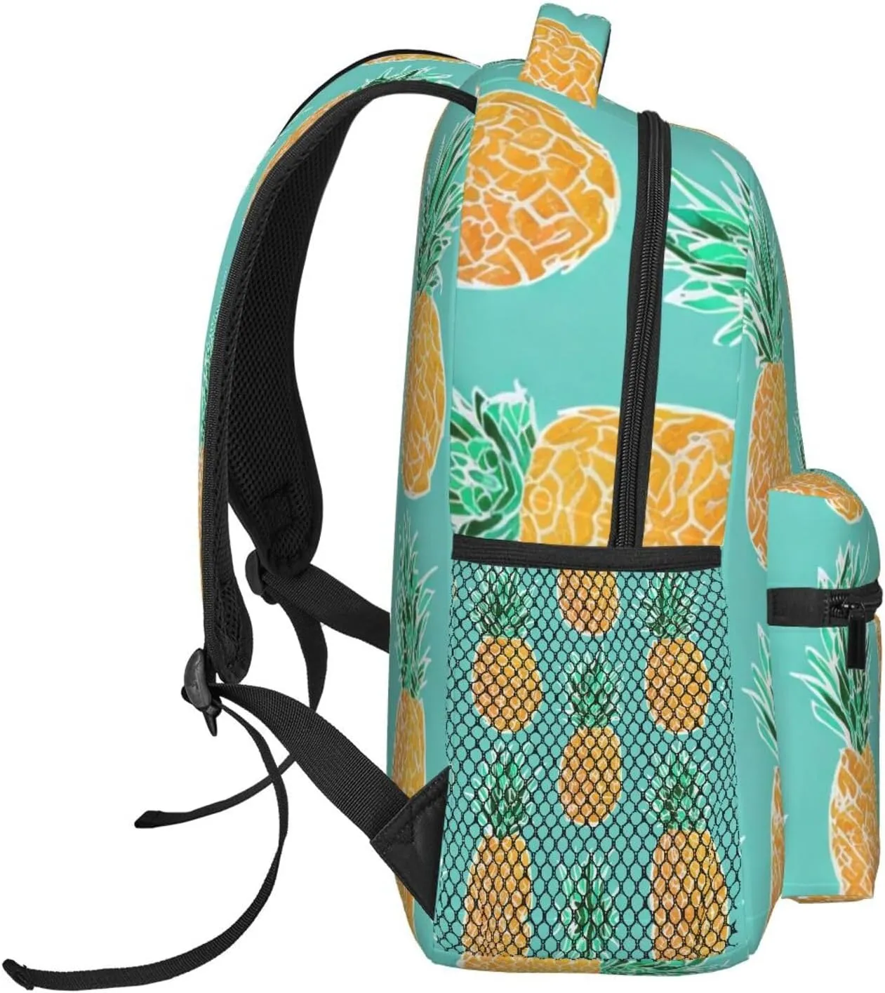 Lightweight Rucksack for Sports Travel Running - Big Capacity Multipurpose Anti-Theft Bookbag, Hawaiian Tropical Pineapple Art Travel and Sport Backpack Rucksack
