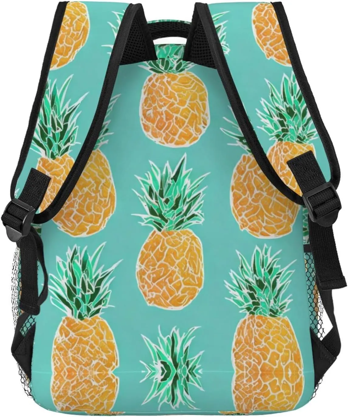 Lightweight Rucksack for Sports Travel Running - Big Capacity Multipurpose Anti-Theft Bookbag, Hawaiian Tropical Pineapple Art Travel and Sport Backpack Rucksack