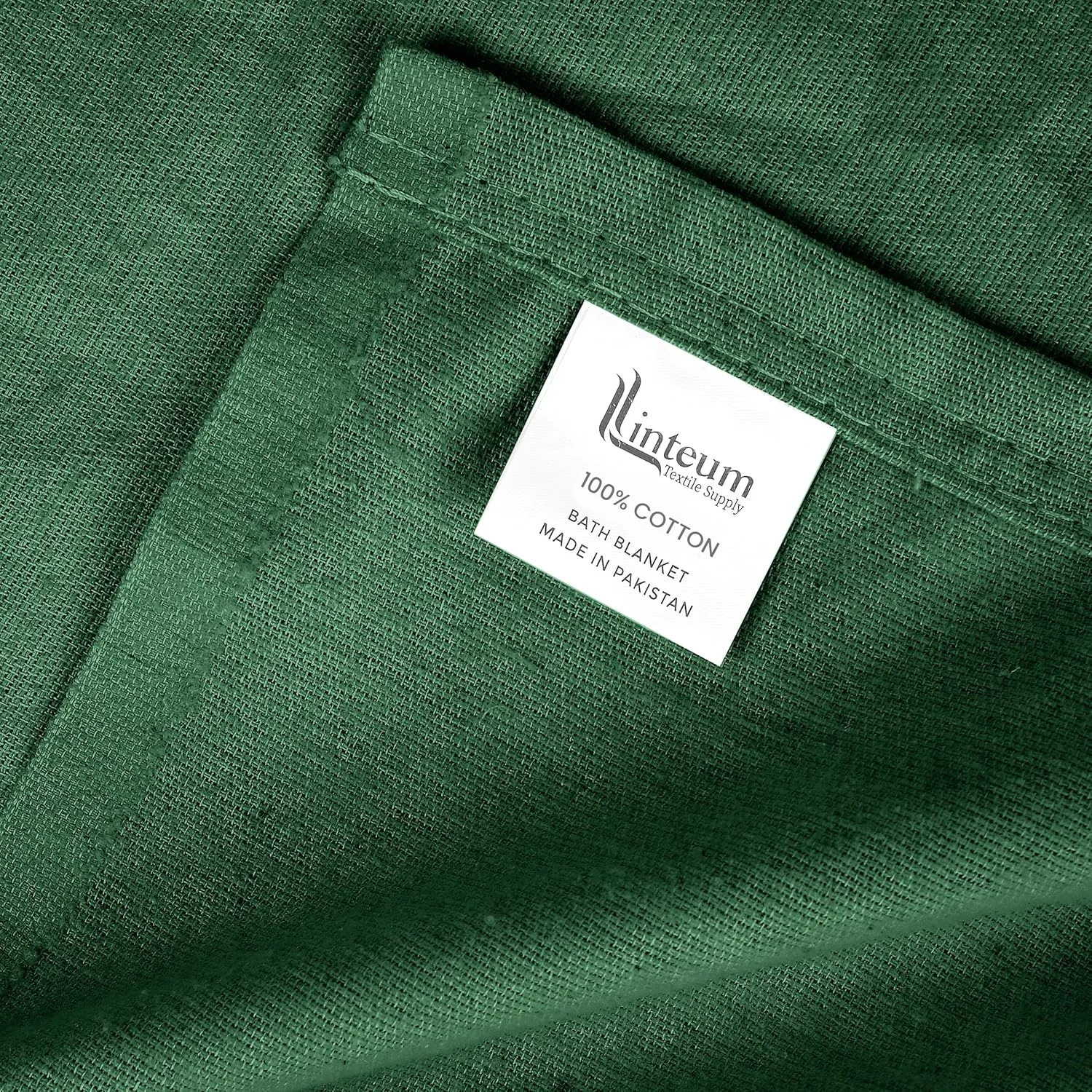 Linteum Textile Supply 100% Cotton Hospital Patient Bath Blanket, Bed Bath Sheet, Twin Blanket Lightweight Sheet Blankets 70x90 in, 1.75 lb. Hunter Green