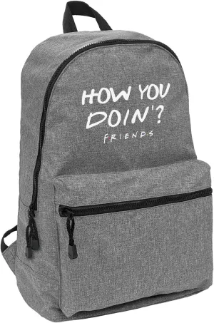 LOGOVISION Friends How You Doin'? Quote Lightweight Backpack for Work School Daily Use Packable for Travel