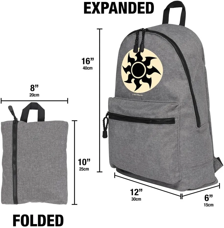 LOGOVISION Magic The Gathering White Mana Symbol Lightweight Backpack for Work School Daily Use Packable for Travel