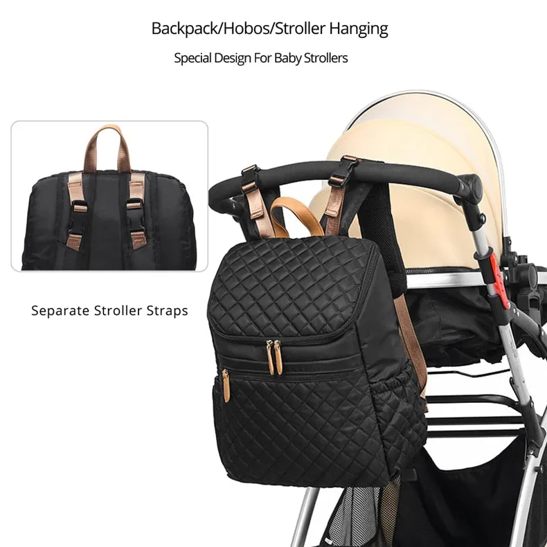 Luce Quilted Comfy and Lightweight Diaper Backpack