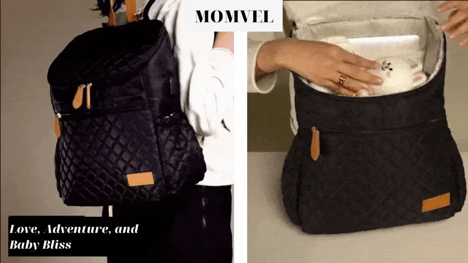 Luce Quilted Comfy and Lightweight Diaper Backpack