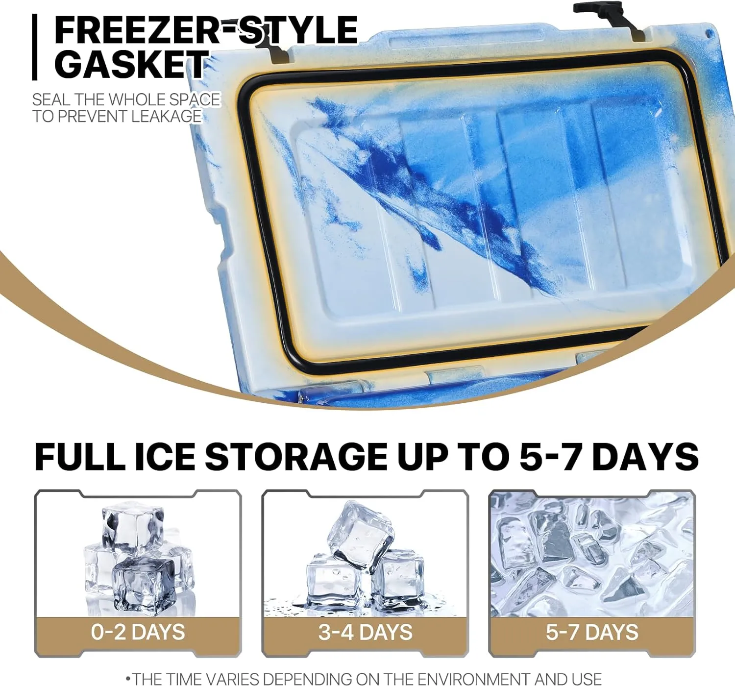 MADOG Portable Small Cooler, Lightweight Hard Cooler, Leak-Proof Beach Cooler for 5-7 Days Ice Retention, LLDPE Compact Coolers for Camping, Drink and Traveling