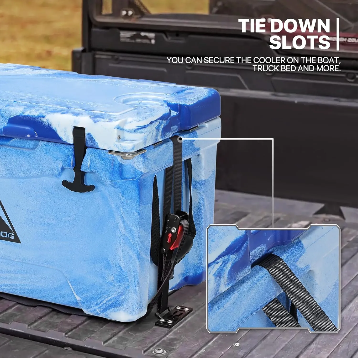 MADOG Portable Small Cooler, Lightweight Hard Cooler, Leak-Proof Beach Cooler for 5-7 Days Ice Retention, LLDPE Compact Coolers for Camping, Drink and Traveling