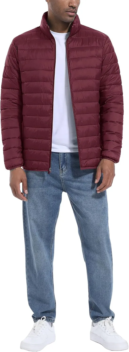 MAGCOMSEN Men's Puffer Jacket Lightweight Warm Winter Coats Water Repellent Windproof Insulated Jacket
