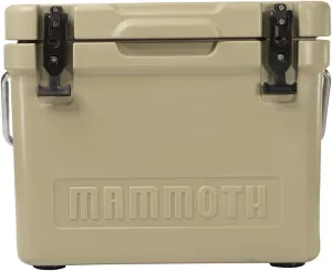 Mammoth Coolers Cruiser Series, Insulated Hard Ice Chest with Durable Double-Walled Rotomolded Construction, Great for On-The-Go Recreational Activities (Cruiser 25, Tan)