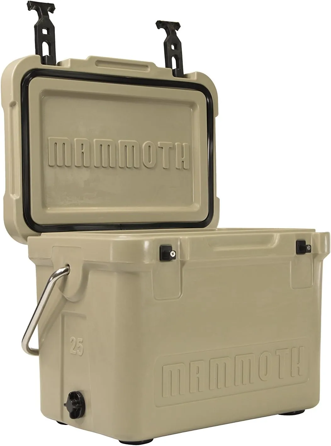 Mammoth Coolers Cruiser Series, Insulated Hard Ice Chest with Durable Double-Walled Rotomolded Construction, Great for On-The-Go Recreational Activities (Cruiser 25, Tan)