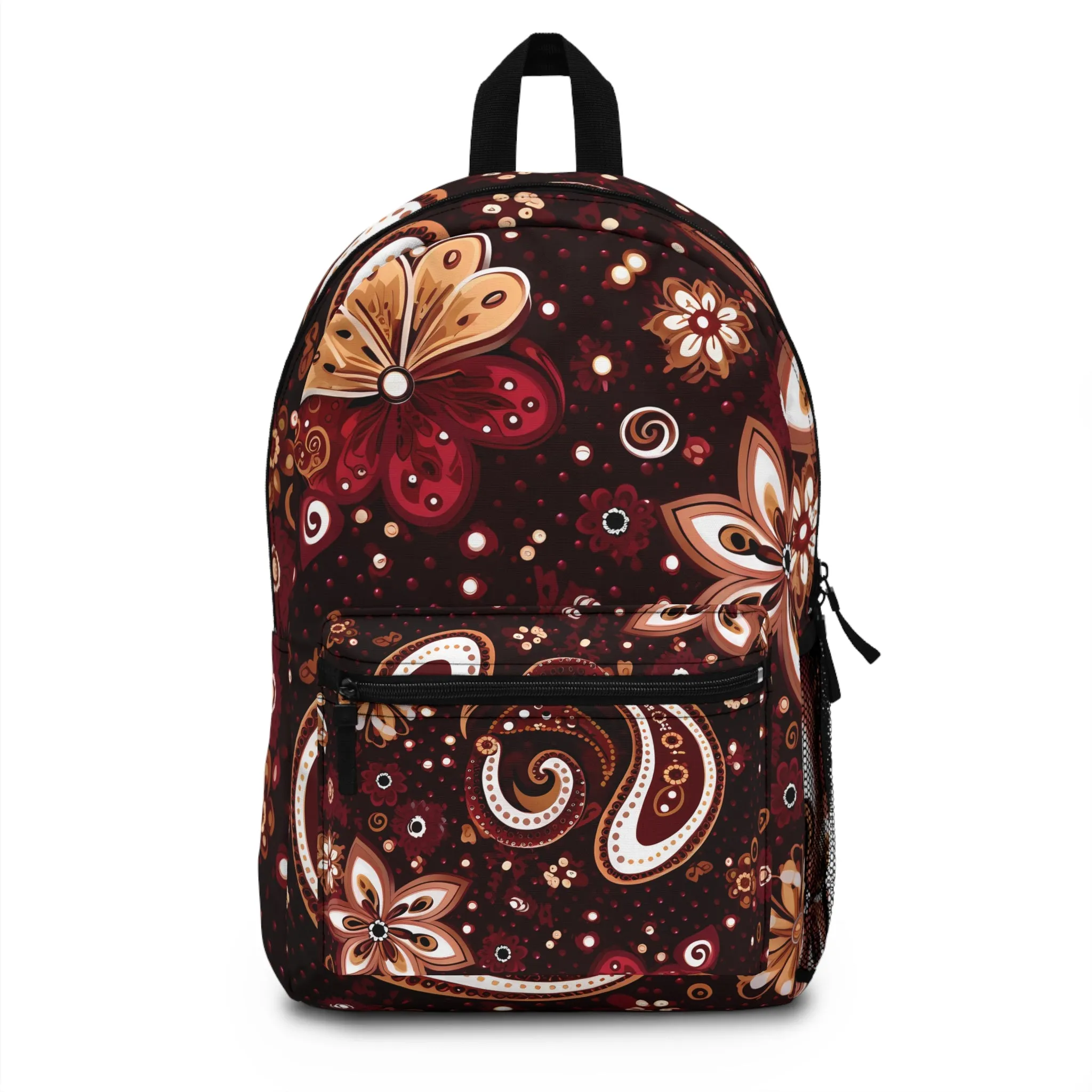 Maroon Paisley and Floral