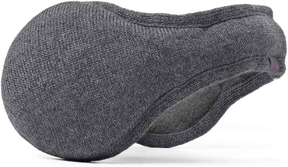 Men's Merino Wool Behind-the-Head Winter Ear Warmers | Premium Adjustable & Foldable Earmuffs