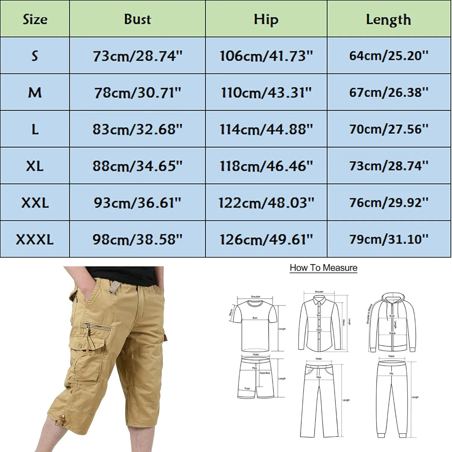 Men's Shorts Casual Cargo Shorts Zipper Large Pocket Belted Dressy Retro Belted Elasticated Business Summer Beach