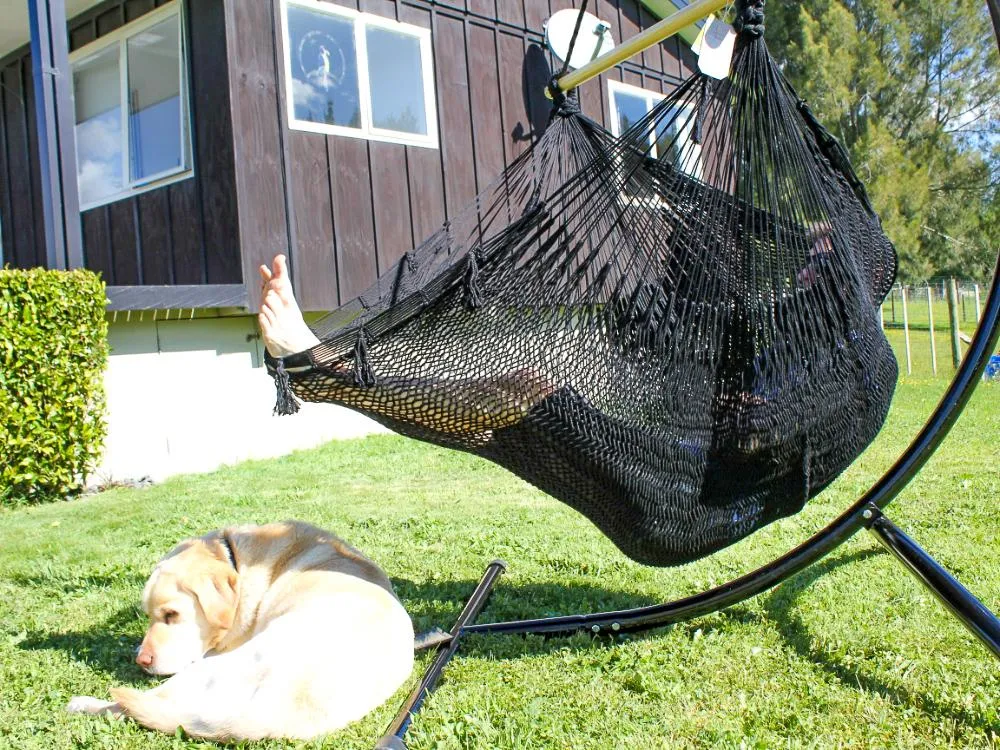 Mexican Chair Hammock - Polyester - Black