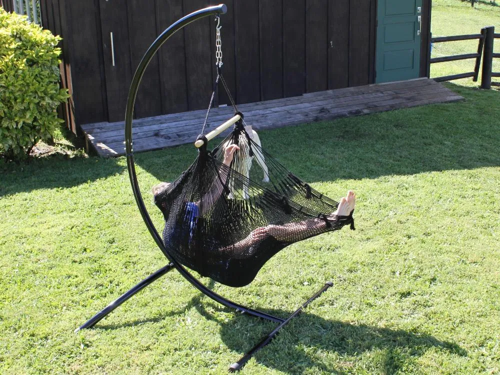 Mexican Chair Hammock - Polyester - Black