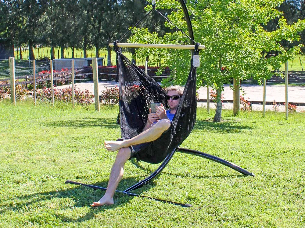 Mexican Chair Hammock - Polyester - Black