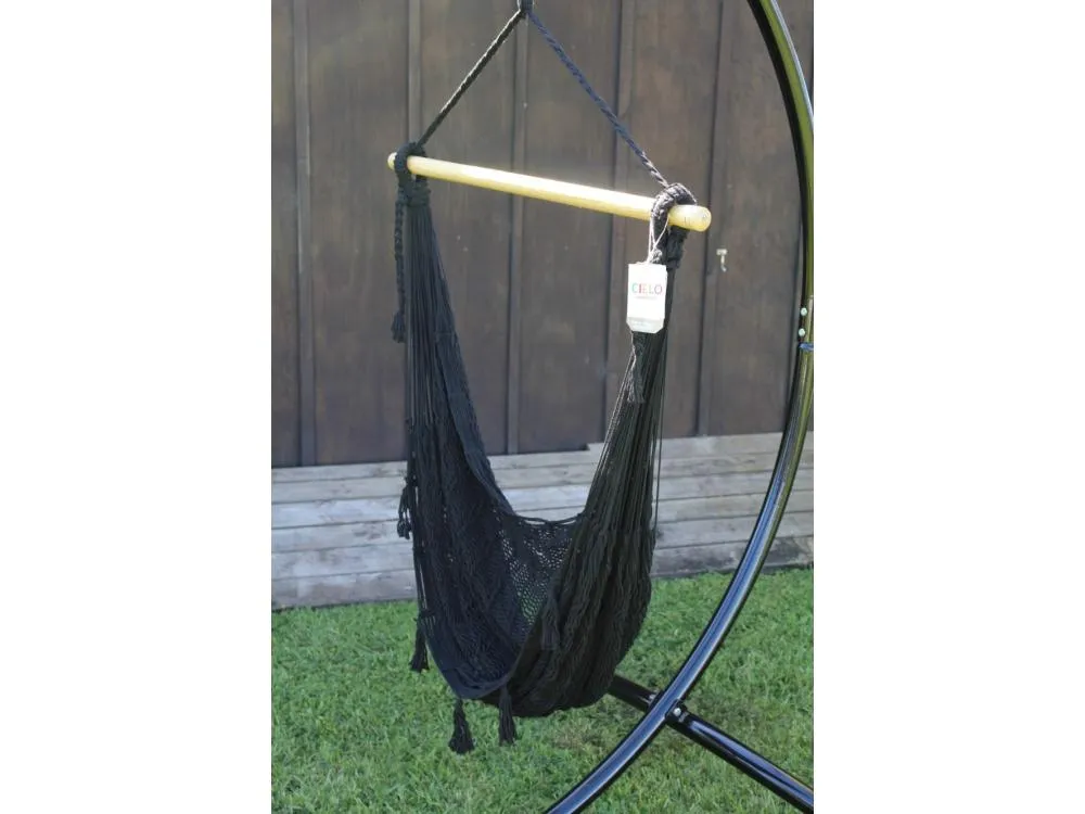 Mexican Chair Hammock - Polyester - Black