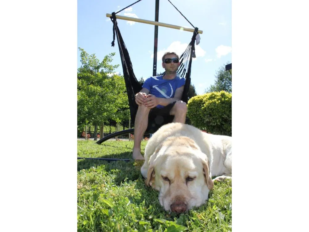 Mexican Chair Hammock - Polyester - Black