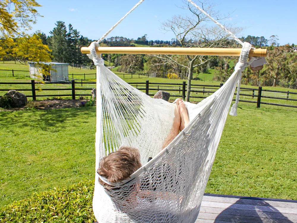 Mexican Chair Hammock - Polyester - White