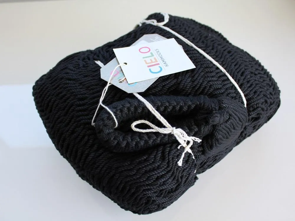 Mexican Weather Resistant Polyester Hammock - Black