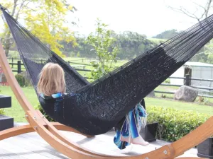 Mexican Weather Resistant Polyester Hammock - Black