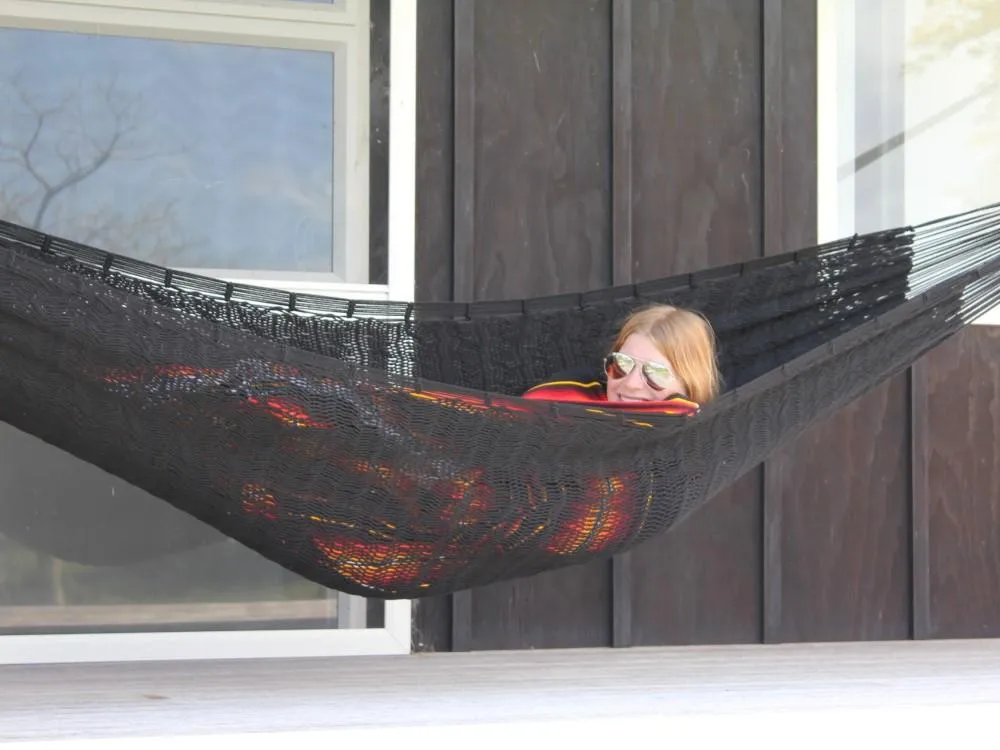 Mexican Weather Resistant Polyester Hammock - Black