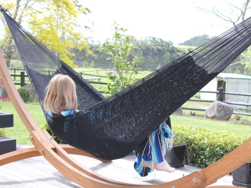 Mexican Weather Resistant Polyester Hammock - Black
