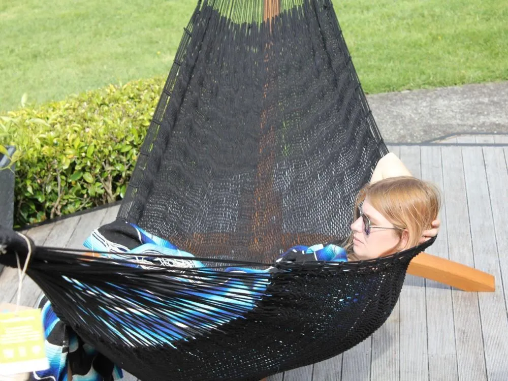 Mexican Weather Resistant Polyester Hammock - Black