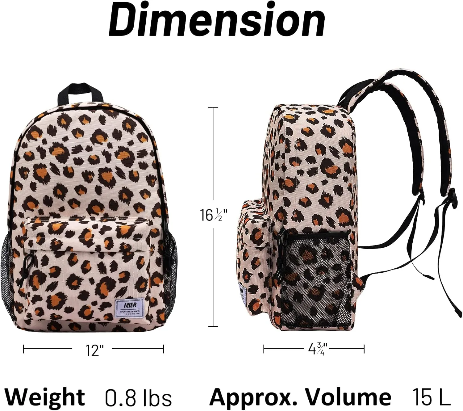MIER Insulated Backpack Cooler Small Leakproof Lightweight Cute for Women Men to Work, Picnics, Camping, Park Day Trips, 15 L