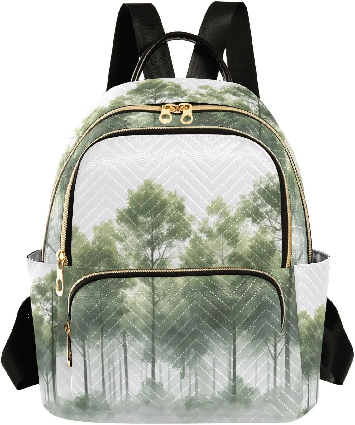 Mini Backpack for Women Pine Trees Mini Backpack Purse Lightweight Small Daypack, 8.5L