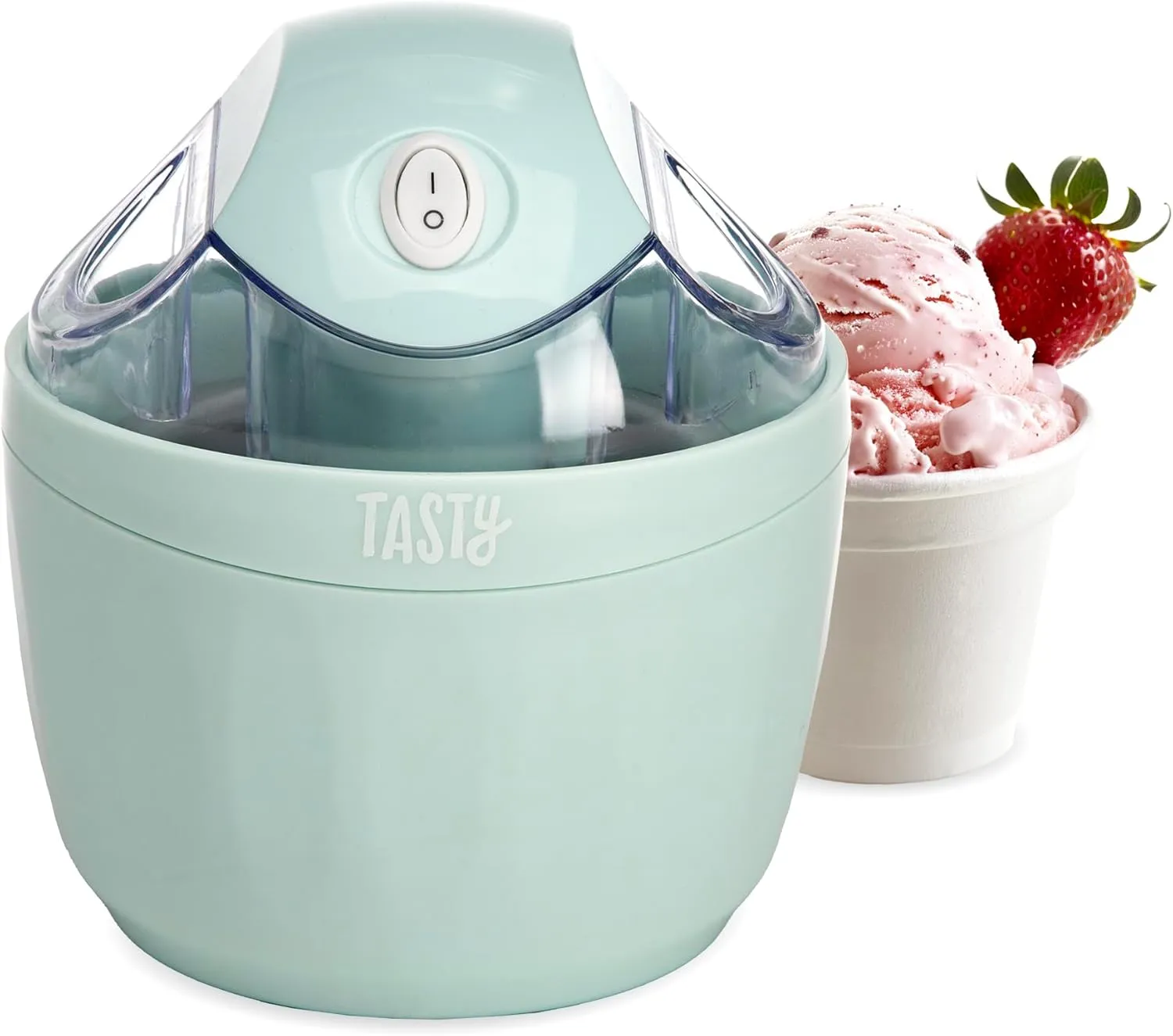 Mini Ice Cream Maker, Make Ice Cream, Sorbet, Frozen Yogurt, Gelato, Desserts, Quick Results, Single-Serve, Aqua