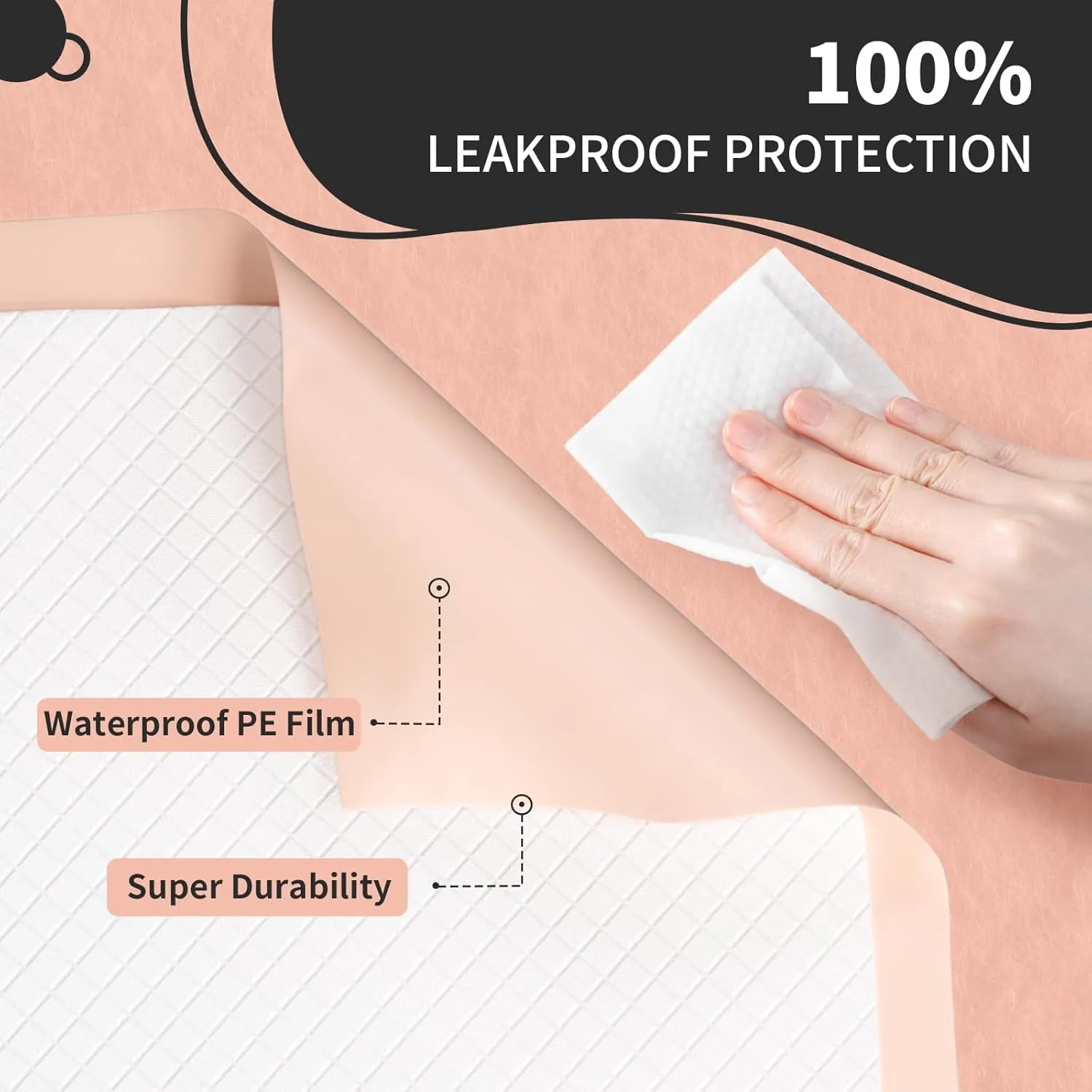 MKISS Bed Pads Disposable [75 Count] Adult Incontinence Underpads 30" x 36" Heavy Duty Absorbent Pee Pad, XL Chucks Leakproof, Extra Large Puppy Training Pad, Waterproof Baby Changing Pad