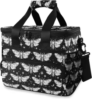 MNSRUU Cooler Bag Skull and Crossbones Soft Cooler Bag Insulated Lunch Totes Picnic Bag Beach Cooler Lunch Box Container with Adjustable Shoulder Strap