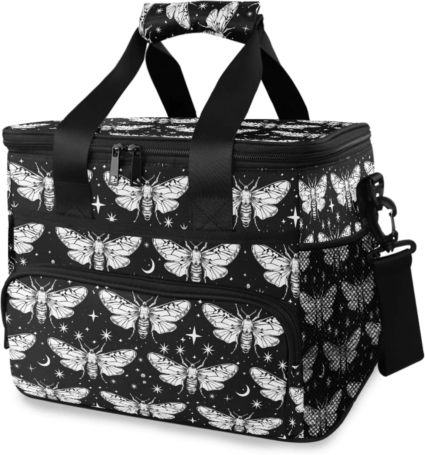 MNSRUU Cooler Bag Skull and Crossbones Soft Cooler Bag Insulated Lunch Totes Picnic Bag Beach Cooler Lunch Box Container with Adjustable Shoulder Strap
