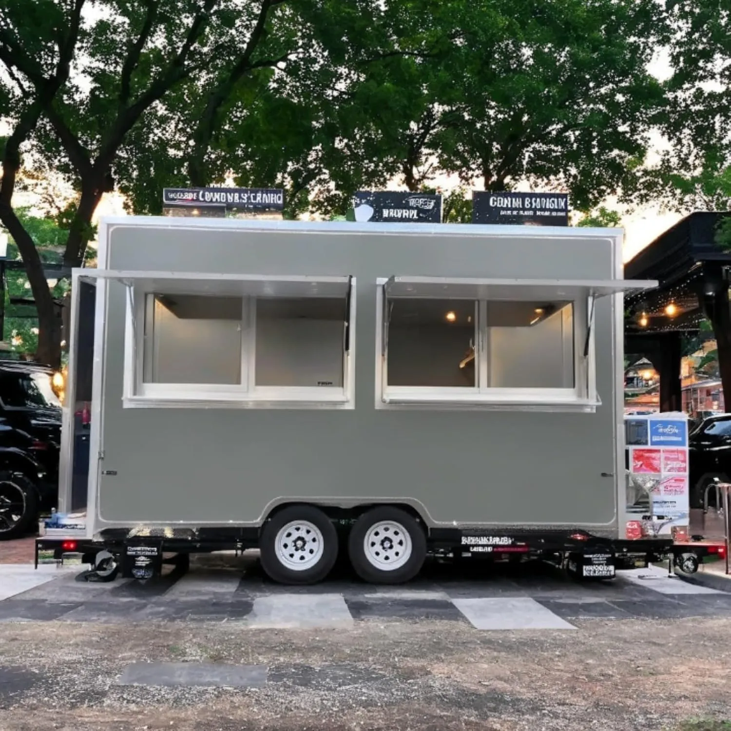 Mobile Restaurant Trailers, Food Trucks, ice hot Dog carts, Catering Equipment, Vending Trailers Custom Cream and Coffee Trucks—Ideal for Parks City Centers
