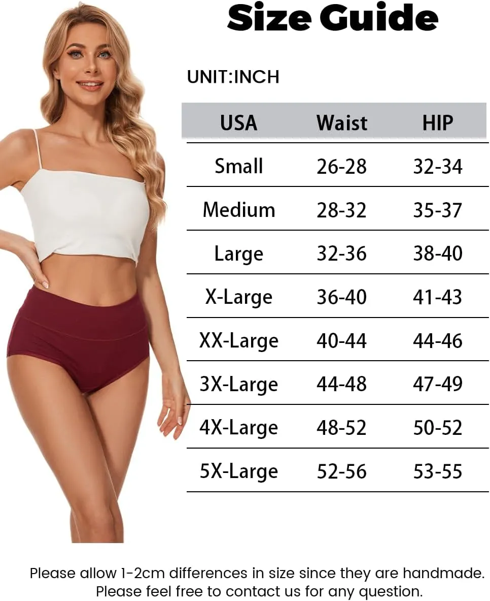 Molasus Heavy Flow Period Underwear for Women Overnight Incontinence Protective Leakproof Menstrual Briefs Ladies High Absorbency Cotton Panties 2 Pack,Large,Multicolor